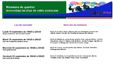 Réunions de quartier